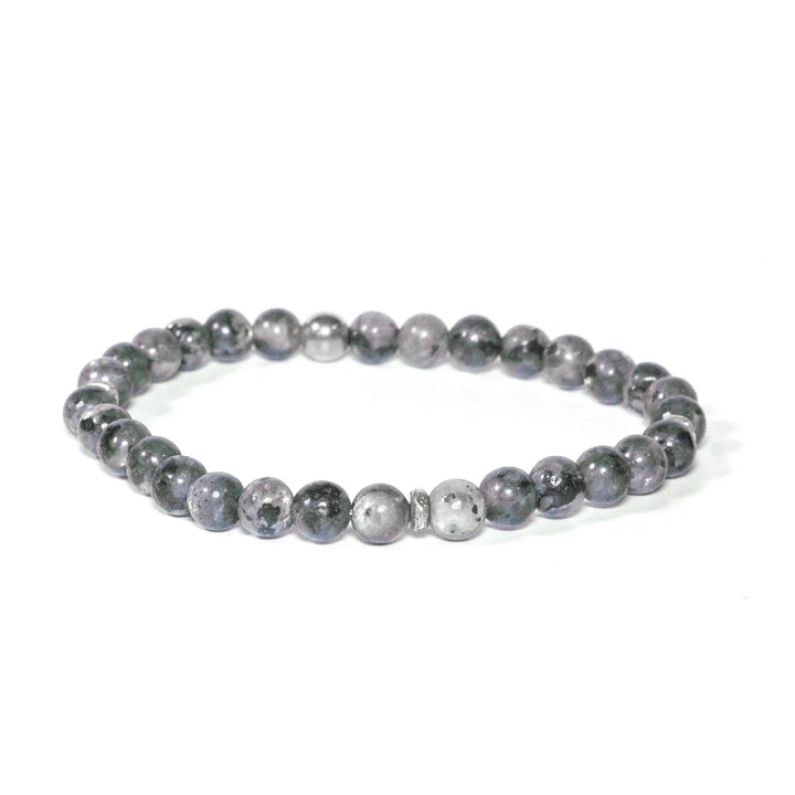 Bracelet  labradorite and sterling silver of Thai Karen kernilion