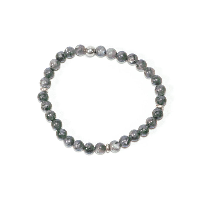Bracelet  labradorite and sterling silver of Thai Karen kernilion