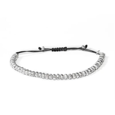Sterling silver bracelet Thai Karen flower patterns kernilion