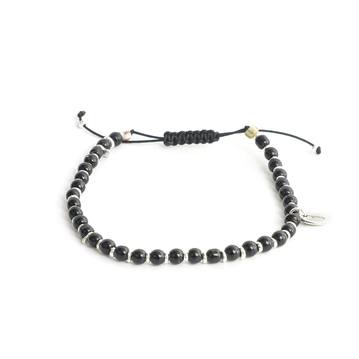 Macramé onyx et argent sterling