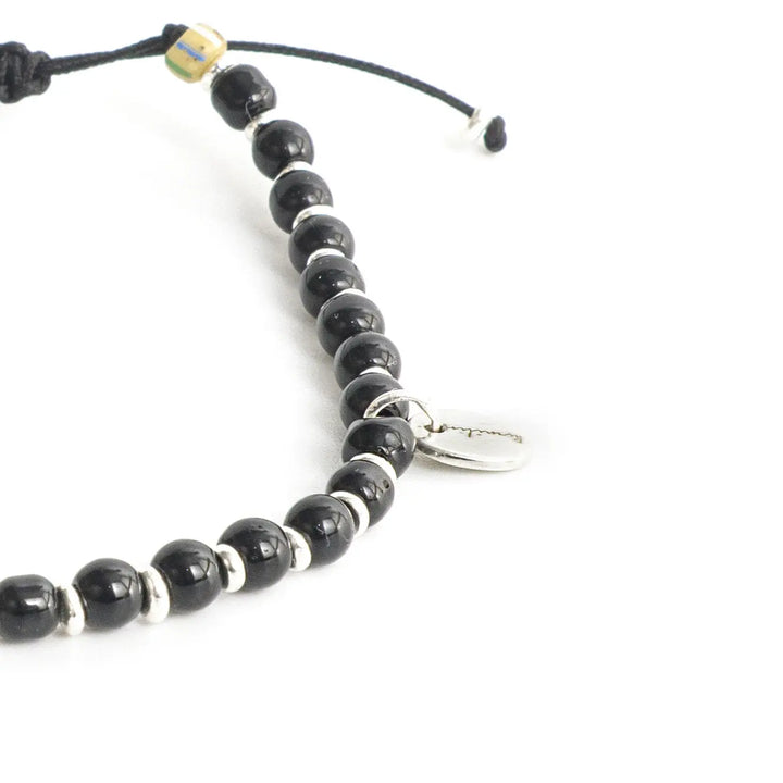 Macramé onyx et argent sterling