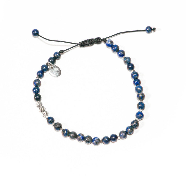 Les toupies macramé en argent lapis KERNILION