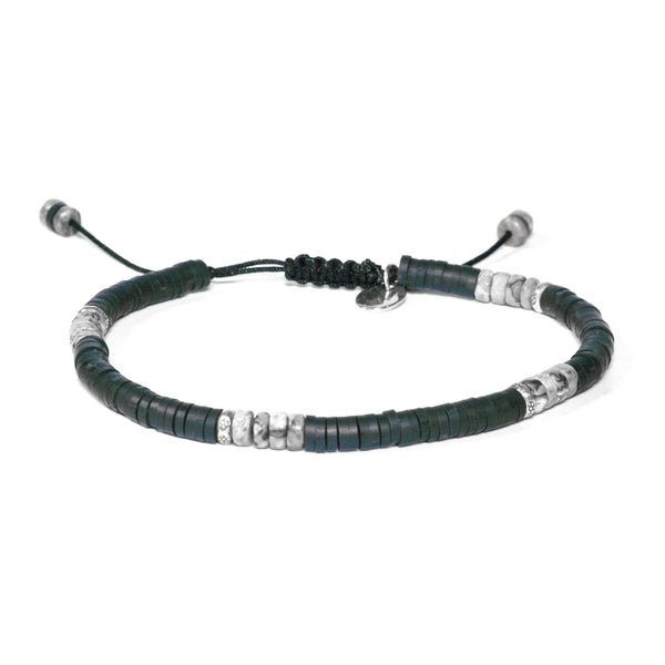 Kernilion en heishi macramé et argent sterling